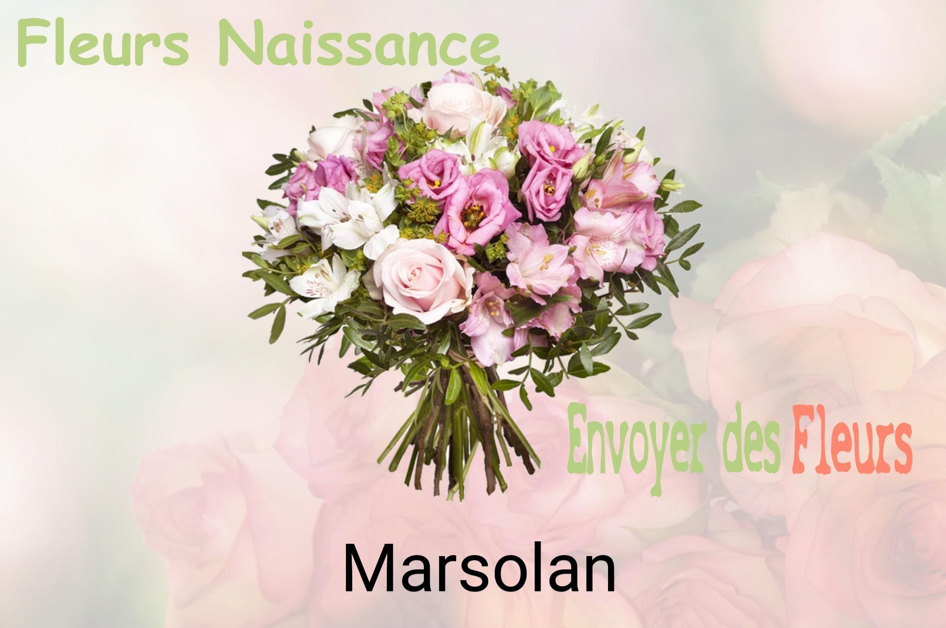 Bouquet de fleurs de naissance livré à Marsolan